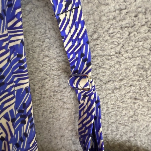 LL bean women’s one piece swim dress blue pattern 12 long - Picture 4 of 6